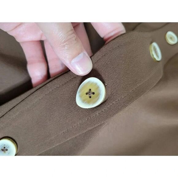 Song of style alice midi dress in chocolate brown Large NWT - Picture 12 of 12